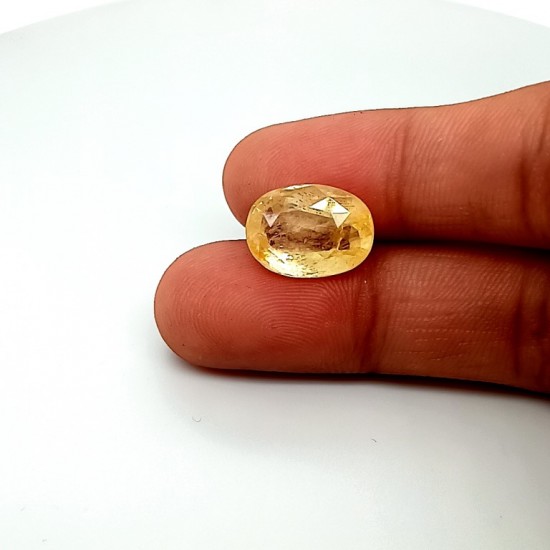 Yellow Sapphire (Pukhraj) 7.48 Ct Best Quality Yellow Sapphire (Pukhraj) 7.48 Ct Best Quality